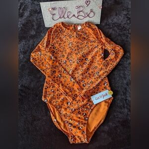 Cheetah Print Long Sleeve Swim One Piece XS